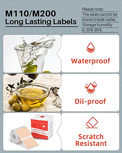 Phomemo Khaki Labels, 1.57"x1.18" M110/M100/M220/M108 Thermal Sticker Paper - color: Khaki, size: 1.57"x1.18"