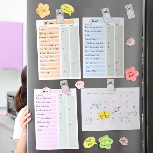 25 Pieces Self Adhesive Clips and 25 Pcs Magnetic Clips for Hanging - style: Clear Magnetic + self-adhesive