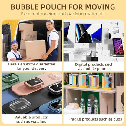 100PCS 6x8" Clear Bubble Pouches Wrap,Double Wall Cushioned Wrap,Shockproof - size: 6X8''-100PCS