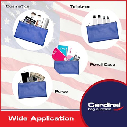 Multi-Purpose Zipper Bag, Royal Blue, 11 x 6 Inch - color: Royal Blue