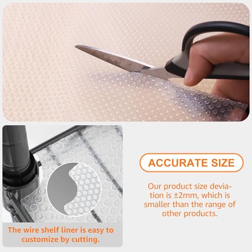 Wire Shelf Liners for Wire Shelving: 17" W x 97" L Thick 1.2mm Easy to Cut - size: 17"W x 97"L