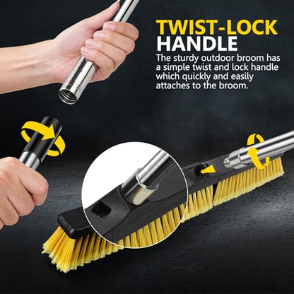 Masthome 24.8" Push Broom - color: Push Broom-yellow