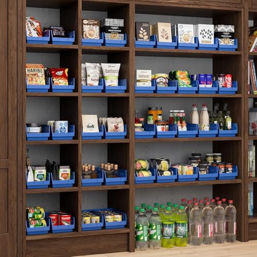 Akro-Mils 30130 Heavy Duty Plastic Shelf Bins, 12"x 6.5"x 4", Clear, 12-Pk - color: Clear