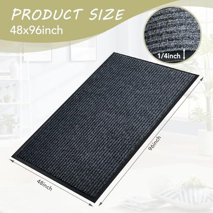 Front Door Mat, 4'x8'Indoor Outdoor Welcome Commercial Floor Mats - size: 48"x96"