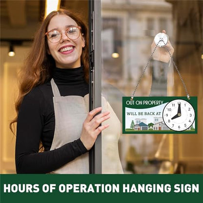 PLIGREAT We Are Open Signs Double Sided Open Closed Sign Please Come In Sign Hours of Operation Sign Plaque for Business Store Office Bars Retail Salon Shop Waterproof Hanging Door Sign with Chain