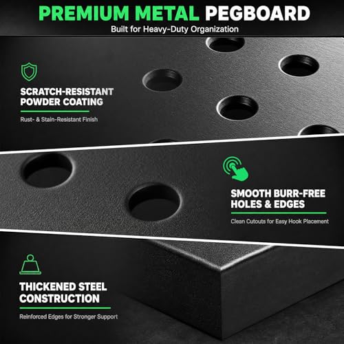 15x17 Heavy Duty Metal Pegboard Panel 4-Pack - size: Hexagonal