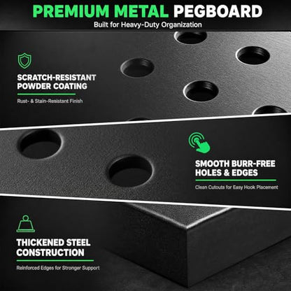 15x17 Heavy Duty Metal Pegboard Panel 4-Pack - size: Hexagonal
