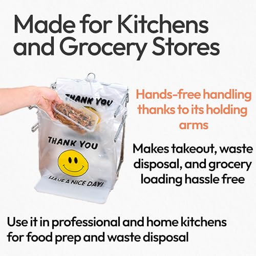 Grocery Bag Holder, 2-Pack Plastic Bag Holder Stand