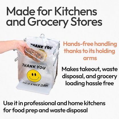 Grocery Bag Holder, 2-Pack Plastic Bag Holder Stand
