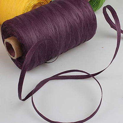 316Yard Rayon Raffia Paper Yarn for Crochet - Blush Pink Ribbon for Knit Summer Sun Hat, Beach Bag, Craft DIY Decoration