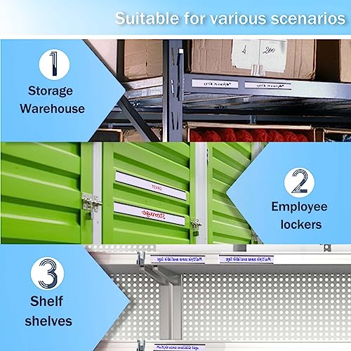 C Channel Magnetic Labels Holders 30 Pack 0.5'' x 4'' for Metal Racks - size: 0.5 x 4 Inch