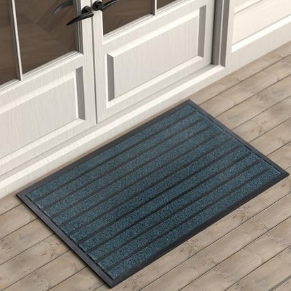 ubdyo Extra Durable Door Mat Outside Entrance (36" x 24", Bright Blue) - color: Bright Blue, size: 36" x 24" (Rectangular)