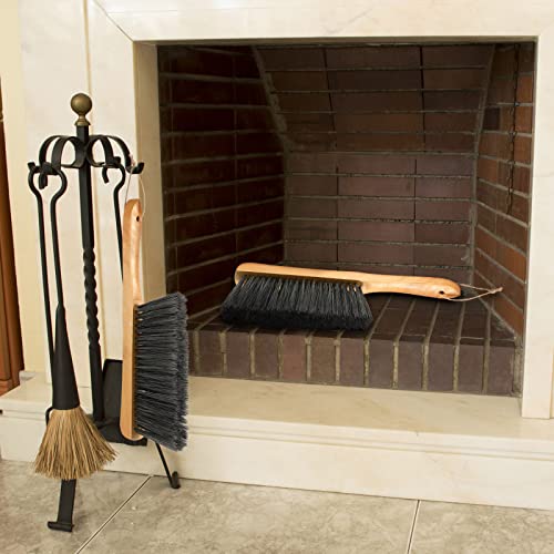 Patelai 2 Pcs Wooden Bench Brushes Fireplace Brush, Gray - color: Gray