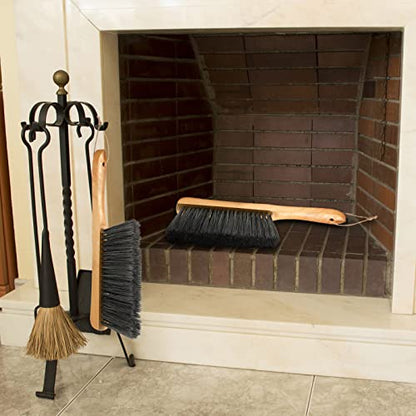 Patelai 2 Pcs Wooden Bench Brushes Fireplace Brush, Gray - color: Gray