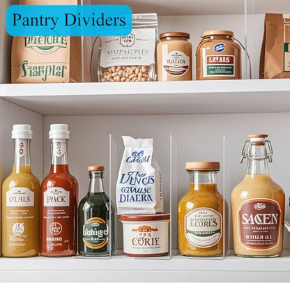 Clear Acrylic Shelf Dividers Closet Organizers for Organization Enthusiasts - size: 10"Tall x 12"Deep
