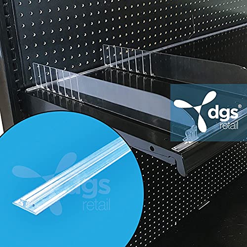 Shelf Divider Front Fence Clear Plastic Shelf Organizer for Retail Shelving - size: 25 Pack