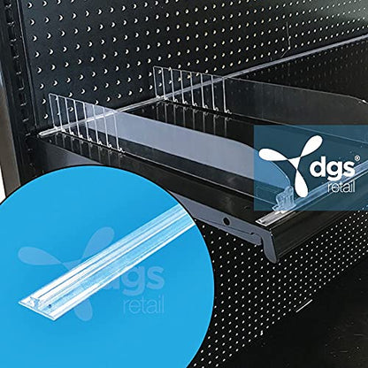 Shelf Divider Front Fence Clear Plastic Shelf Organizer for Retail Shelving - size: 50 Pack
