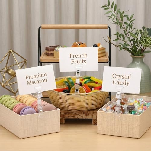 Colarr Double Sided Sign Holder Clips, Clear, 2 Pcs - color: Clear