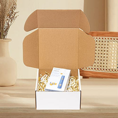 Wowxyz 8x8x4" Shipping Boxes 25 Pack White Corrugated Cardboard Mailing Boxes for Small Business - Literature Mailer Packaging Supplies - size: 8x8x4"