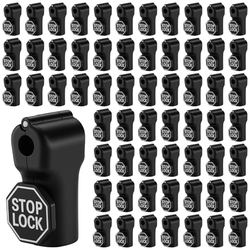 FUNSUEI 150 PCS 6mm Peg Hook Locks, Magnetic Plastic Black Retail Shop Anti-Sweep Tag Stop Locks Security Display Pegboard Hook Lock for Mall Store Shopping Center Goods, Mobile Phone Accessories