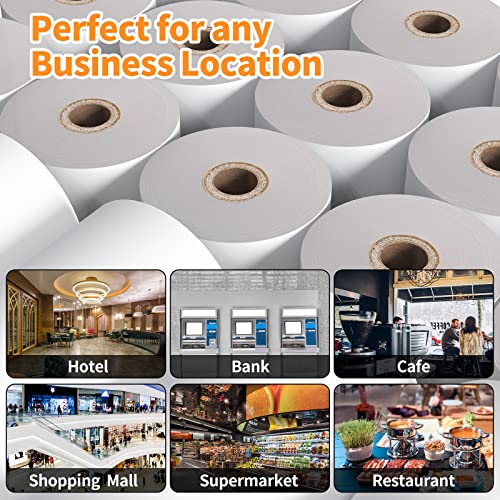 2 1/4'' x 50' Receipt Paper Rolls POS Thermal Paper Cash Register Paper Rolls for Credit Card Machine(350 Rolls) - size: 2 1/4" x 50ft, style: 350 Rolls