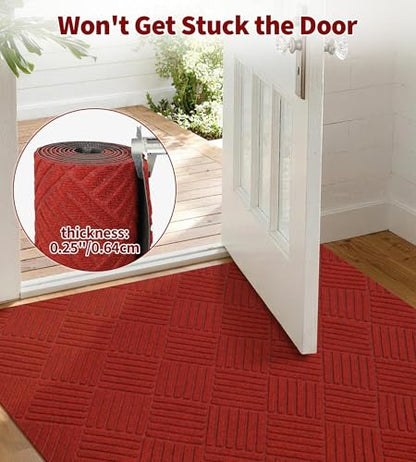 jxgzyy 3'11" x 9'10" Commercial Outdoor Runner Rug - color: Red, size: 3'11" x 9'10" (Rectangular)