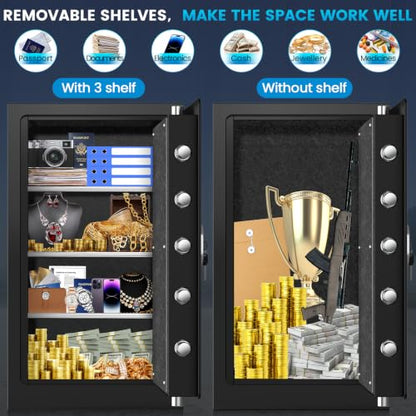 [2026 Upgraded] 35 Mins Heavy Duty Fireproof Safe, 7.5 Cuft Home Safe - size: 7.5 Cuft-35MINS