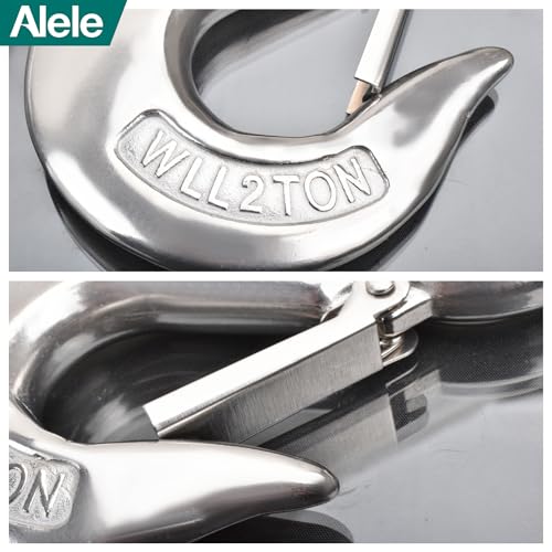 Alele Grab Hooks,2T Crane Scale,Slip Hooks,4400 lbs Stainless Steel Heavy Duty Lifting Hook Rigging Accessory (Grab Hooks 2000kg) - color: Grab Hooks 2000kg