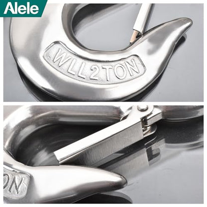 Alele Grab Hooks,2T Crane Scale,Slip Hooks,4400 lbs Stainless Steel Heavy Duty Lifting Hook Rigging Accessory (Grab Hooks 2000kg) - color: Grab Hooks 2000kg