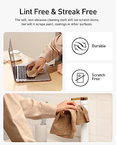 Fantasticlean Microfiber Cleaning Cloth Roll- 75 Sheets, 12" x 12" (Tan) - color: Tan, size: 75 pack