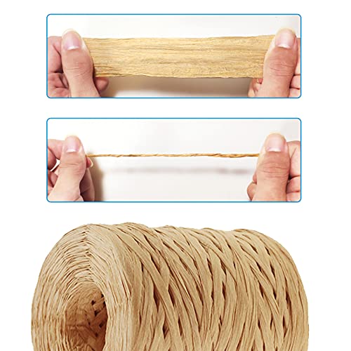 218 Yards Raffia Paper Craft Ribbon Packing Paper Twine, 1/4 Inch by 218 Yards (Kraft) - color: Kraft Raffia Paper