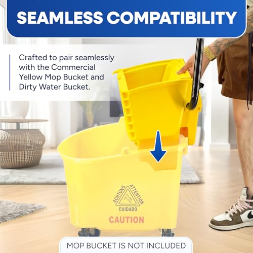 Plastic Prince Mop Wringer Only Side Press Wringer Replacement for Plastic Prince 26-Quart or 35 Quart Commercial Mop Bucket on Wheels, Yellow