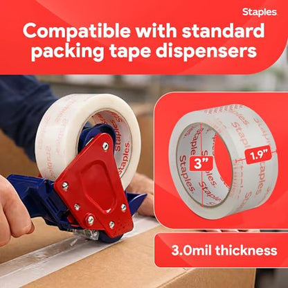 Staples Ultra Heavy-Duty Packing Tape, 1.88x54.6 Yds, Clear, 6/Roll