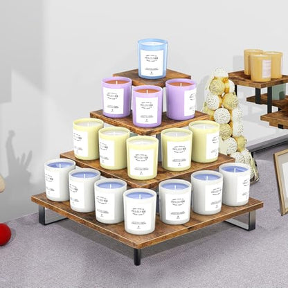ELITEROO Wooden Cupcake Stand, Tiered Cupcake Display Tower Stand - size: Right Angle Corner