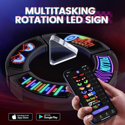 Kjoy Devil Eyes LED Light for Truck, 23.6''x4.7'' Flexible LED Display for Car Window, Digital Scrolling Programmable Sign, Dynamic Personalized Big Eye Lights for Truck Windshield - size: 23.6"x4.7"-1PCS