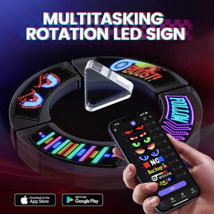 Kjoy Devil Eyes LED Light for Truck, 23.6''x4.7'' Flexible LED Display for Car Window, Digital Scrolling Programmable Sign, Dynamic Personalized Big Eye Lights for Truck Windshield - size: 23.6"x4.7"-1PCS