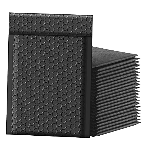 Famagic Bubble Mailers 6x10 Inch 50pc Black Shipping Bags, Chic Packaging Bags For Small Business, Colored Padded Mailing Envelopes, Opaque Matte Self Seal Bubble Poly Mailers Bulk #0 - color: Black, size: 6x10 50pcs