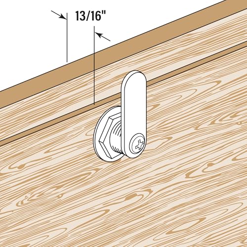 Prime-Line Drawer & Cabinet Lock, 1-1/8 in., Fits 13/16 in. Panels