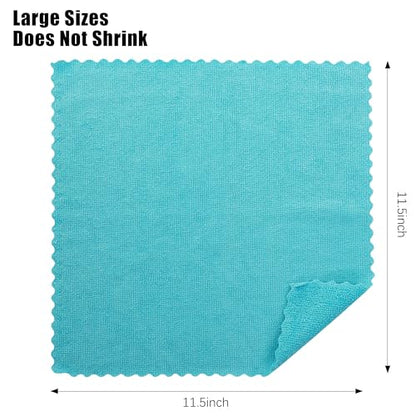 MOONQUEEN 12 Pack Microfiber Cleaning Cloth - Reusable Cleaning Rag, Fast Drying Cleaning Towels,12"X12", Green/Blue/Yellow/Pink