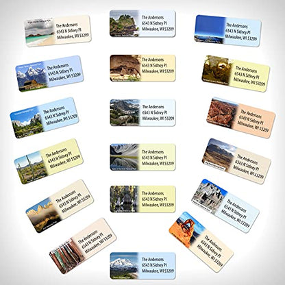Customized Personalized Address Labels - Made in The USA by Kenco (250 Labels, National Parks) - color: National Parks, size: 250 Labels