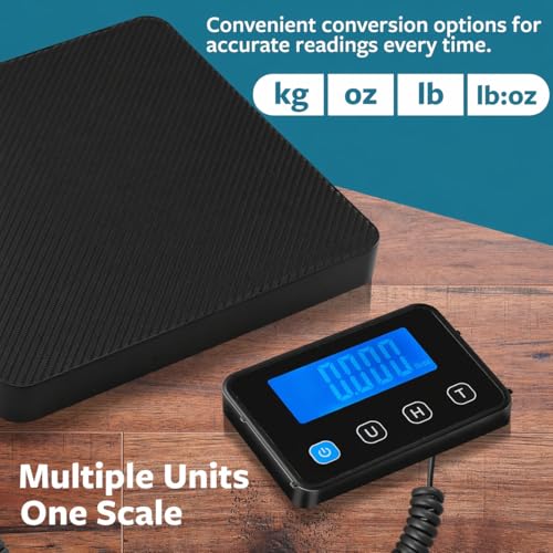 Digital Shipping Scale, Postal Scale, 220 lb, 0.1 oz, Remote Display - color: 220 lbs