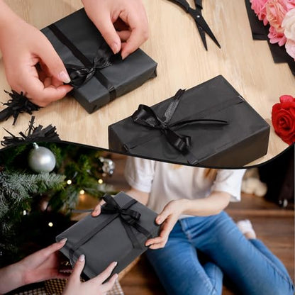 woric 160 Sheets Black Tissue Paper for Gift Bags 20 X 14 Inches - color: Black