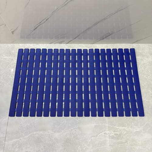 BEMISO Shower Mat Non Slip Bathtub Mat 27.5 x 15.7 Inch Bath Mat for Tub - color: Navy Blue, size: 27.5 x 15.7 inches