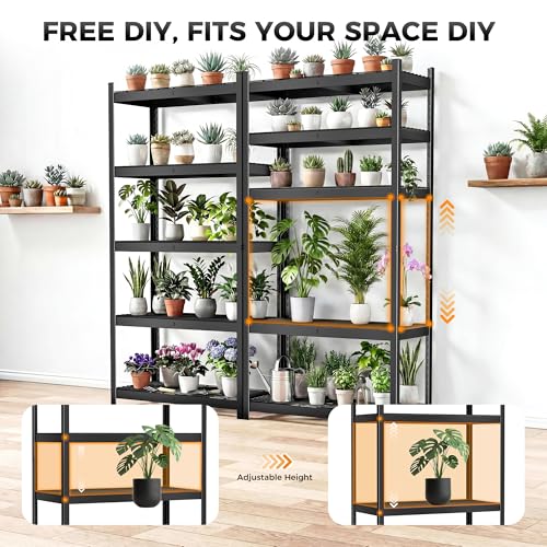 CAMMOO 3500LBS Storage Shelves, 5 Tier Wire Shelf 36" W x 16" D x 72" H - size: 36"W x 16"D x 72"H