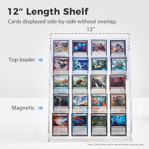 DEEIF 5 Tier Acrylic Trading Card Display Stand for Sports Cards, 2 Pack - size: 5 Tier, 2 Pack
