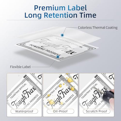 Phomemo Transparent Thermal Labels, 1.57" x 2.36" (40x60mm), Self-Adhesive Thermal Printer Paper, 130 Labels/Roll, for Phomemo M110/M220/M120/M150/M250 Label Printer, Clear - color: Clear, size: 1.57"x2.36"