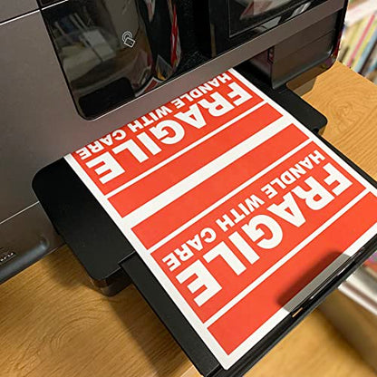 Printable Shipping Address Label | 8.5" x 5.5" (5-1/2 x 8-1/2) | Qty 20 Count | 10 Sheets Total | Permanent White Matte | Compatible with Inkjet and Laser Printer | Blank Labels - size: 8.5" x 5.5"
