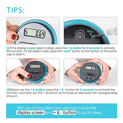 Large Piggy Bank for Adults Kids, Digital Coin Counting Bank LCD Counter - color: Dark Blue