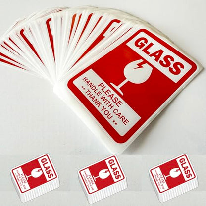 4 x 6 Inch Large Glass Fragile Stickers for Shipping Handle with Care Label
