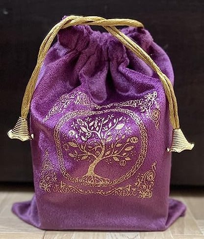 Indian Consigners Soft Velvet Pouch for Tarot, Altar, Rune, Gift, Crystal, jewelry Wrap Bags for Precious, Sacred and Spiritial Items (Purple Wine) - color: Purple Wine